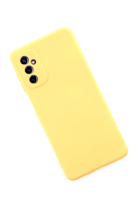 Samsung Galaxy M52 5G Nano içi Kadife Silikon Kılıf - Sarı 2