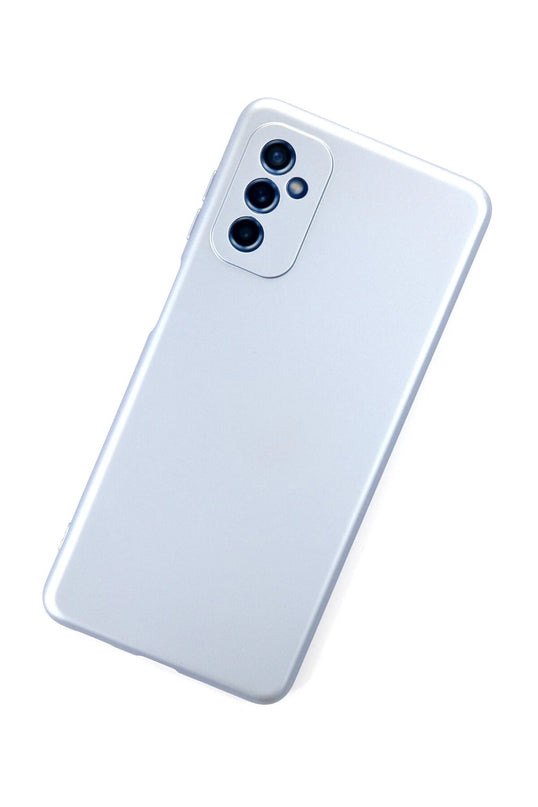 Samsung Galaxy M52 5G Nano içi Kadife Silikon Kılıf - Sky Blue 3