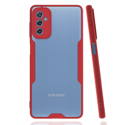 Samsung Galaxy M52 5G Platin Silikon Kılıf - Kırmızı