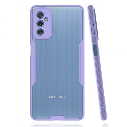 Samsung Galaxy M52 5G Platin Silikon Kılıf - Lila