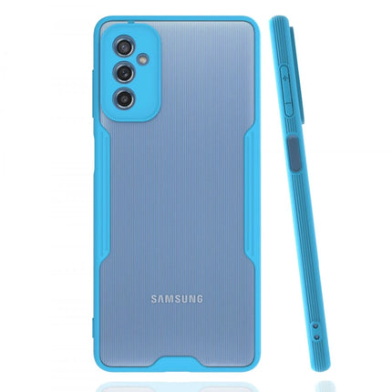 Samsung Galaxy M52 5G Platin Silikon Kılıf - Mavi