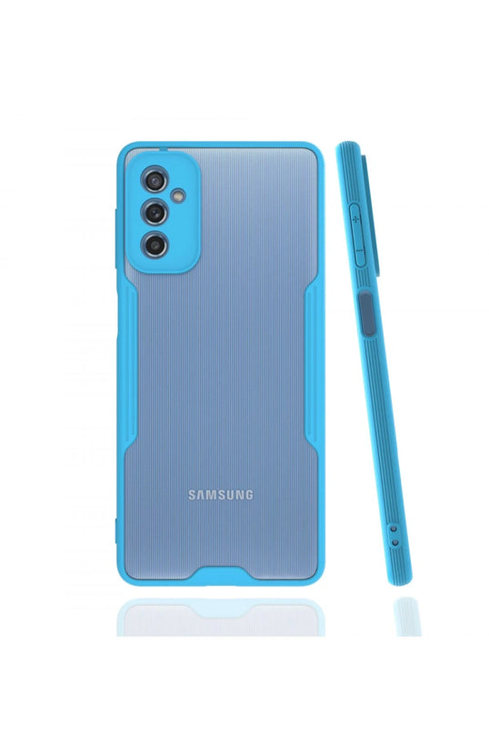 Samsung Galaxy M52 5G Platin Silikon Kılıf - Mavi