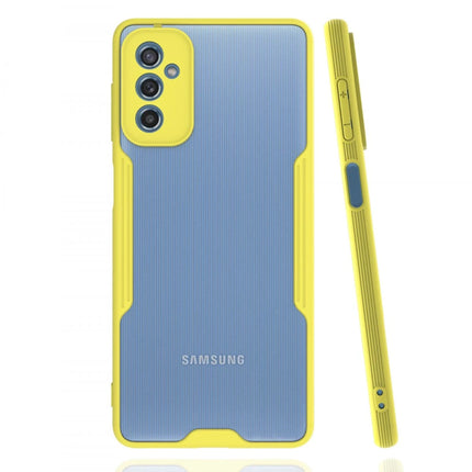 Samsung Galaxy M52 5G Platin Silikon Kılıf - Sarı