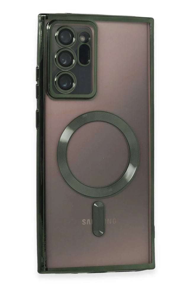 Samsung Galaxy Note 20 Ultra Kross Magneticsafe Kapak Kılıf - Koyu Yeşil