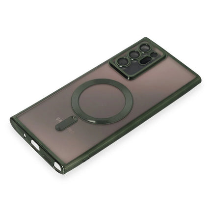 Samsung Galaxy Note 20 Ultra Kross Magneticsafe Kapak Kılıf - Koyu Yeşil 4