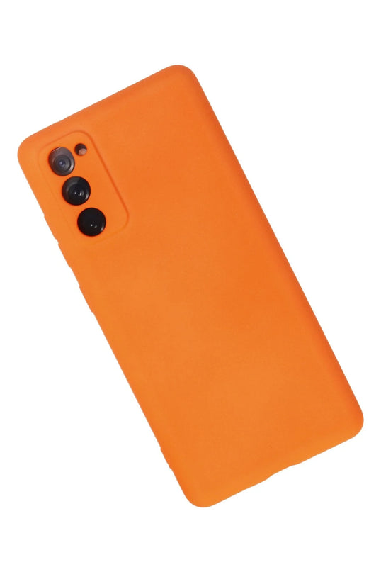 Samsung Galaxy S20 FE Nano içi Kadife Silikon Kılıf - Turuncu 3
