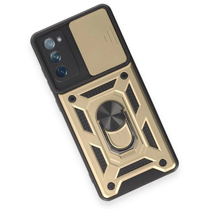 Samsung Galaxy S20 FE Pars Lens Yüzüklü Silikon Kılıf - Gold 3