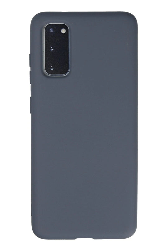 Samsung Galaxy S20 Nano içi Kadife Silikon Kılıf - Gri