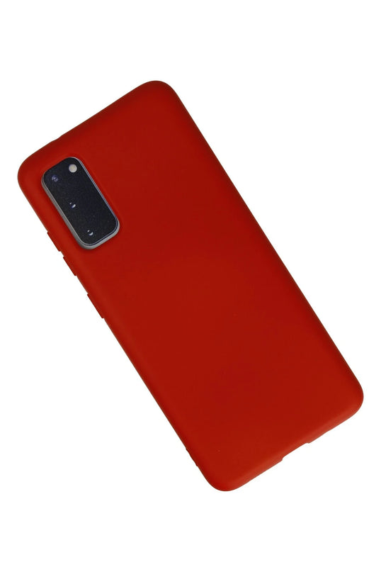 Samsung Galaxy S20 Nano içi Kadife Silikon Kılıf - Kırmızı 2