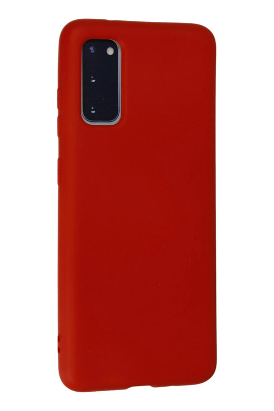 Samsung Galaxy S20 Nano içi Kadife Silikon Kılıf - Kırmızı 3
