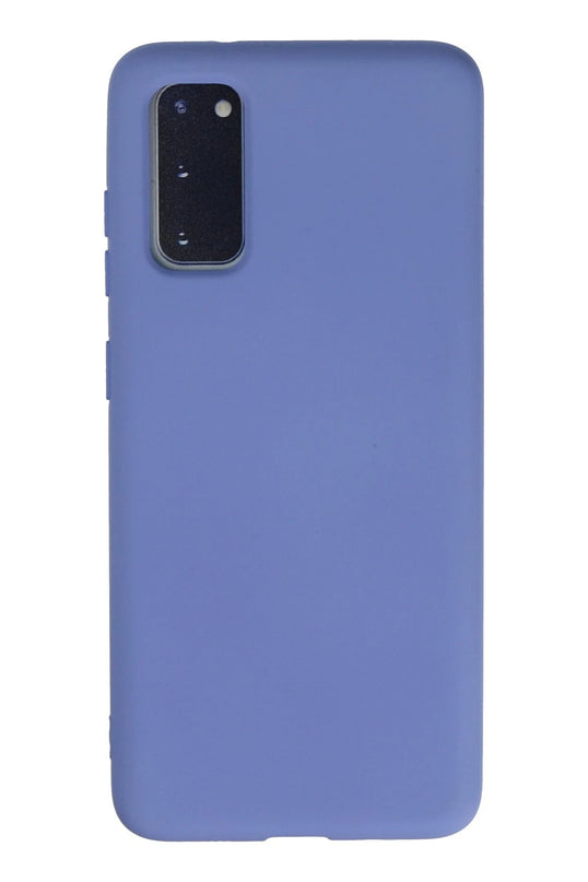 Samsung Galaxy S20 Nano içi Kadife Silikon Kılıf - Lila