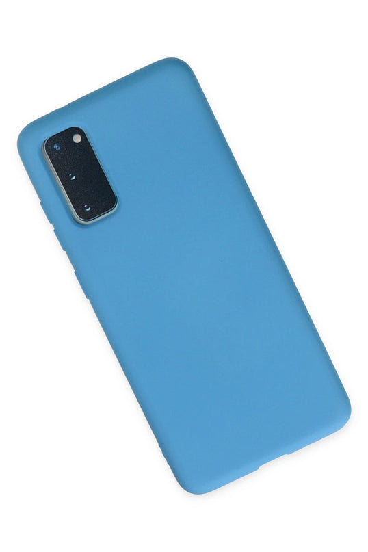 Samsung Galaxy S20 Nano içi Kadife Silikon Kılıf - Mavi 2
