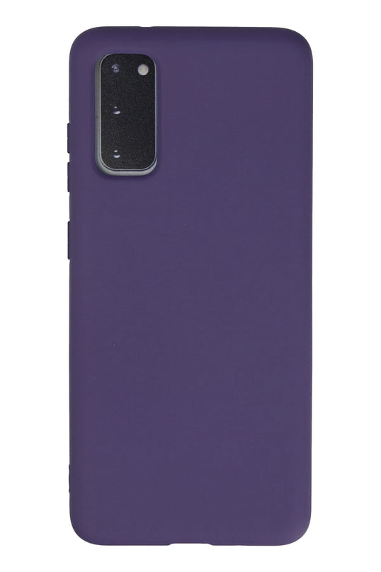 Samsung Galaxy S20 Nano içi Kadife Silikon Kılıf - Mor