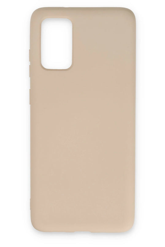 Samsung Galaxy S20 Nano içi Kadife Silikon Kılıf - Pudra