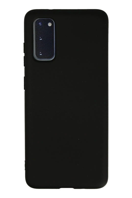 Samsung Galaxy S20 Nano içi Kadife Silikon Kılıf - Siyah