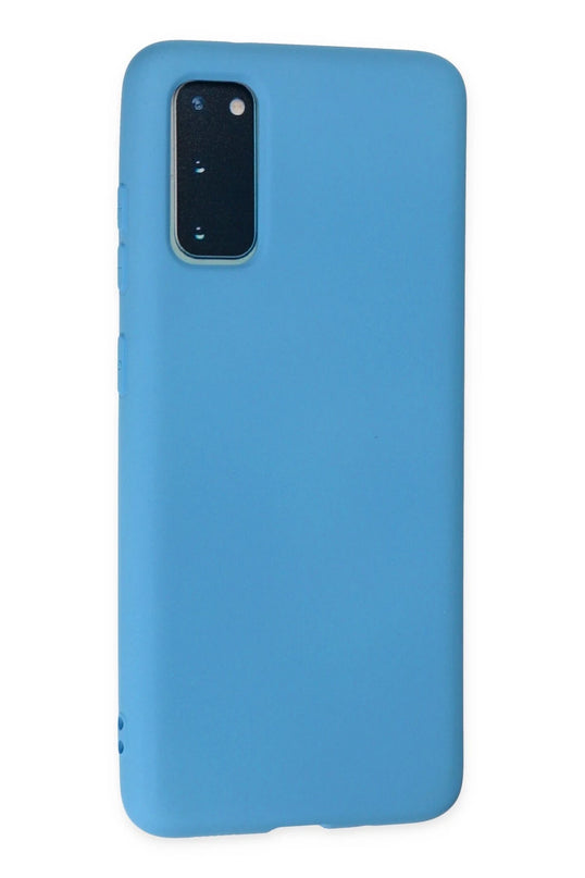 Samsung Galaxy S20 Plus Nano içi Kadife Silikon Kılıf - Mavi 3