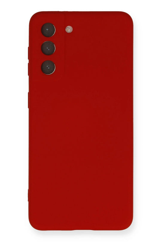 Samsung Galaxy S21 Nano içi Kadife Silikon Kılıf - Kırmızı