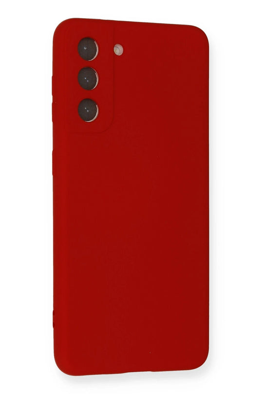 Samsung Galaxy S21 Nano içi Kadife Silikon Kılıf - Kırmızı 2