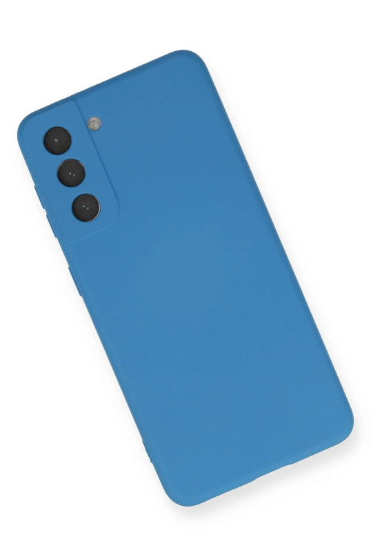 Samsung Galaxy S21 Nano içi Kadife Silikon Kılıf - Mavi 3