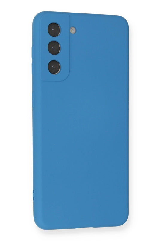 Samsung Galaxy S21 Nano içi Kadife Silikon Kılıf - Mavi 2