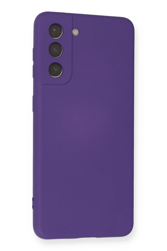 Samsung Galaxy S21 Nano içi Kadife Silikon Kılıf - Mor 2