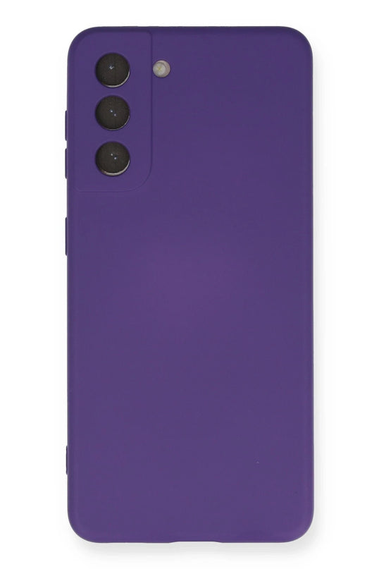 Samsung Galaxy S21 Nano içi Kadife Silikon Kılıf - Mor