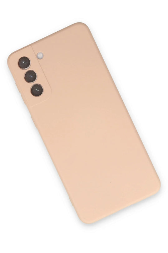Samsung Galaxy S21 Nano içi Kadife Silikon Kılıf - Pudra 3