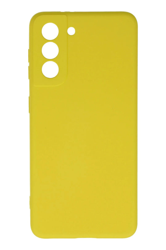 Samsung Galaxy S21 Nano içi Kadife Silikon Kılıf - Sarı