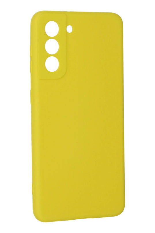 Samsung Galaxy S21 Nano içi Kadife Silikon Kılıf - Sarı 3