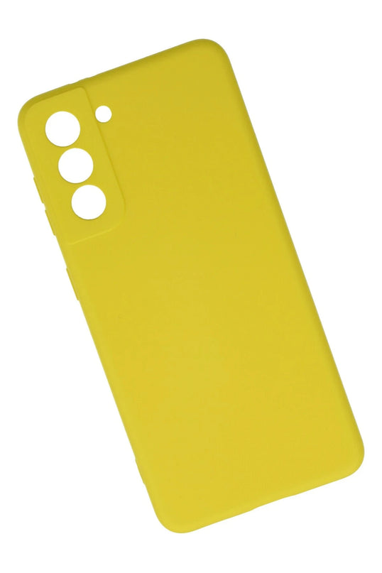Samsung Galaxy S21 Nano içi Kadife Silikon Kılıf - Sarı 2