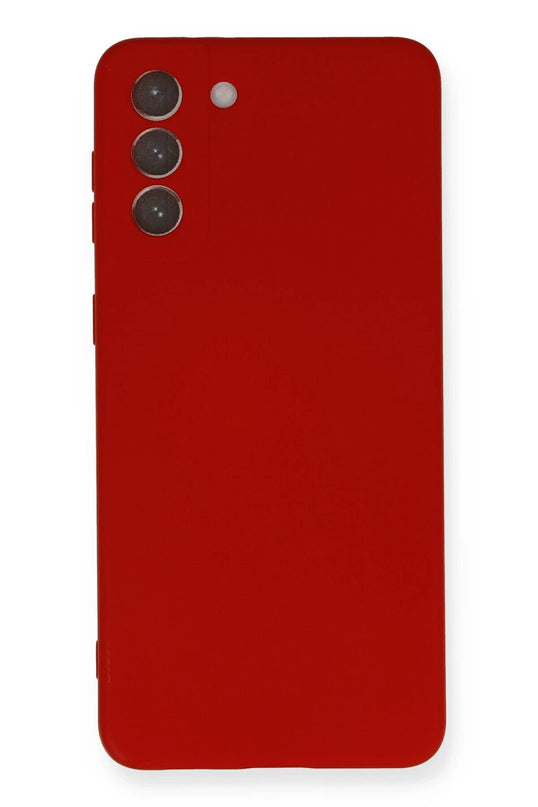 Samsung Galaxy S21 Plus Nano içi Kadife Silikon Kılıf - Kırmızı