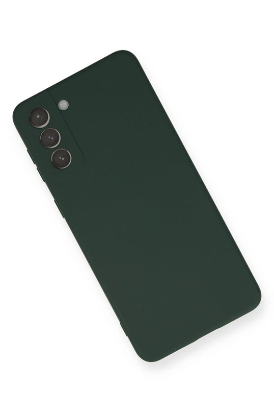 Samsung Galaxy S21 Plus Nano içi Kadife Silikon Kılıf - Koyu Yeşil 3