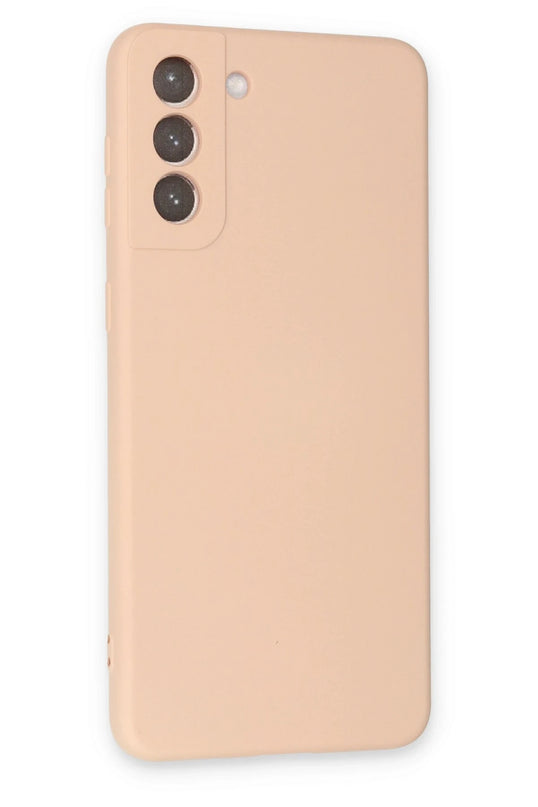 Samsung Galaxy S21 Plus Nano içi Kadife Silikon Kılıf - Pudra 2