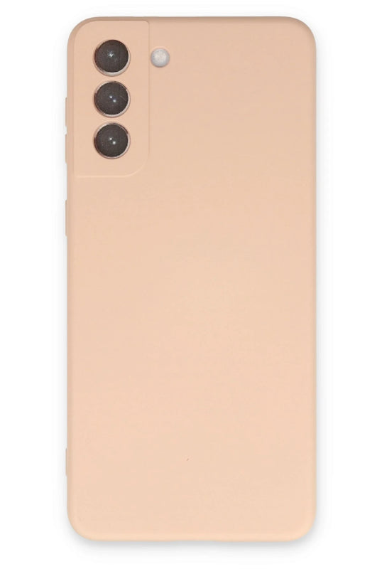 Samsung Galaxy S21 Plus Nano içi Kadife Silikon Kılıf - Pudra