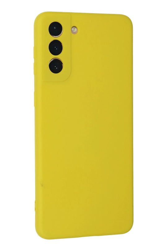 Samsung Galaxy S21 Plus Nano içi Kadife Silikon Kılıf - Sarı 3