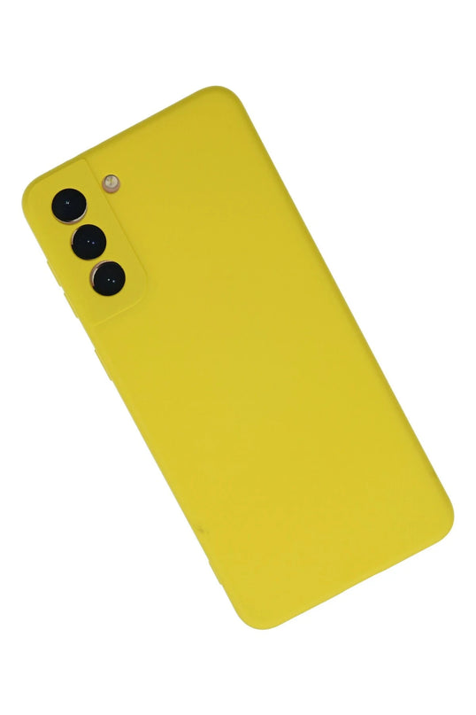 Samsung Galaxy S21 Plus Nano içi Kadife Silikon Kılıf - Sarı 2