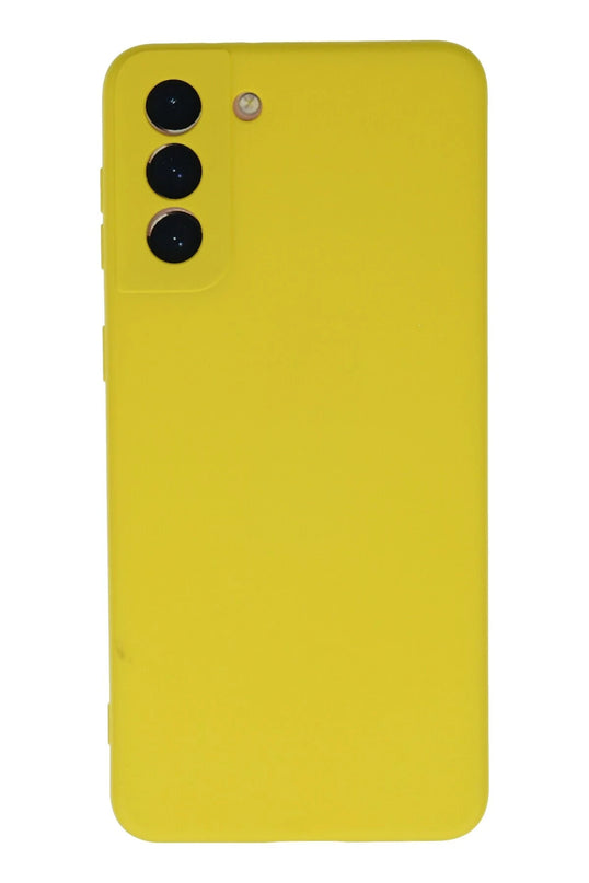 Samsung Galaxy S21 Plus Nano içi Kadife Silikon Kılıf - Sarı