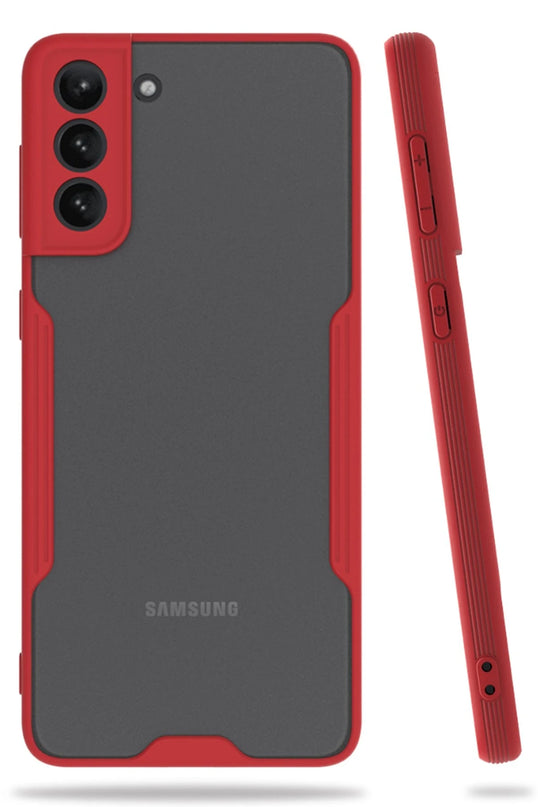Samsung Galaxy S21 Plus Platin Silikon Kılıf - Kırmızı