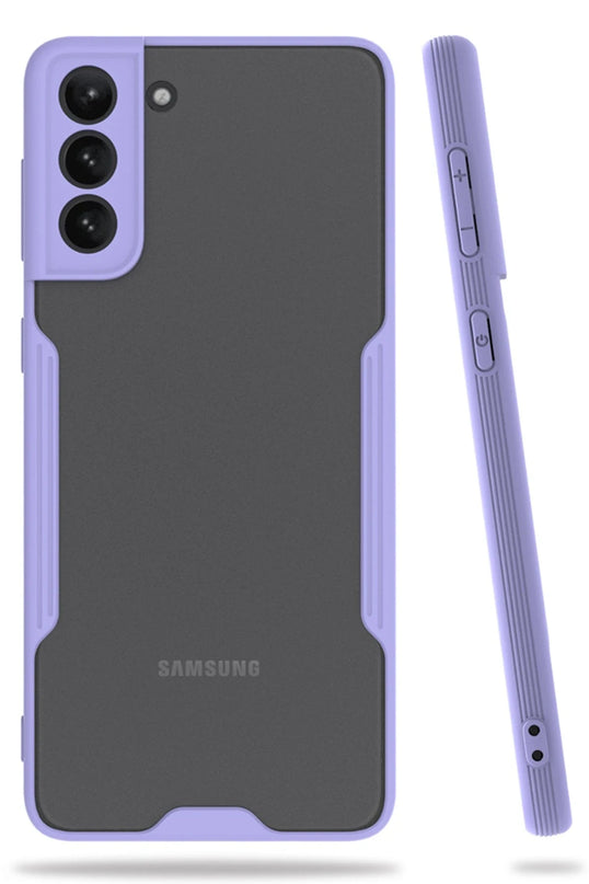 Samsung Galaxy S21 Plus Platin Silikon Kılıf - Lila