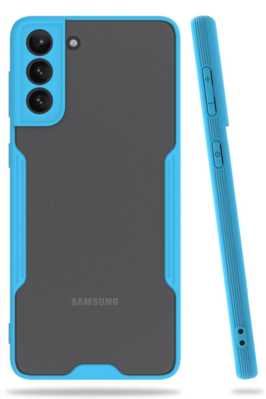 Samsung Galaxy S21 Plus Platin Silikon Kılıf - Mavi