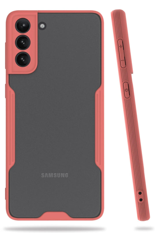 Samsung Galaxy S21 Plus Platin Silikon Kılıf - Pembe
