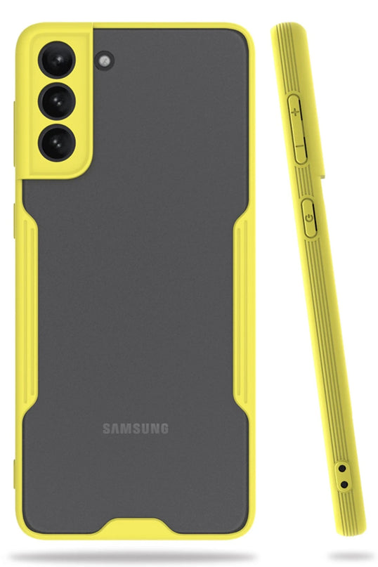 Samsung Galaxy S21 Plus Platin Silikon Kılıf - Sarı