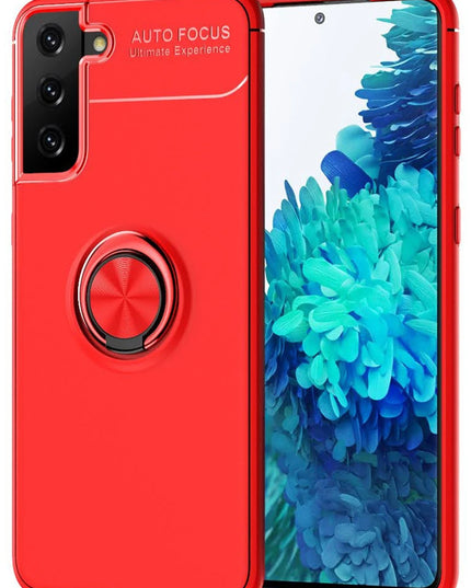 Samsung Galaxy S21 Plus Range Yüzüklü Silikon Kılıf - Kırmızı