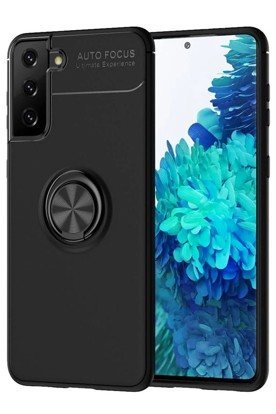 Samsung Galaxy S21 Plus Range Yüzüklü Silikon Kılıf - Siyah 3