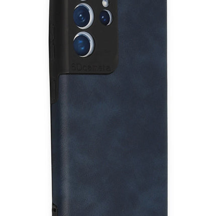 Samsung Galaxy S21 Ultra Loop Deri Silikon Kılıf - Lacivert 2