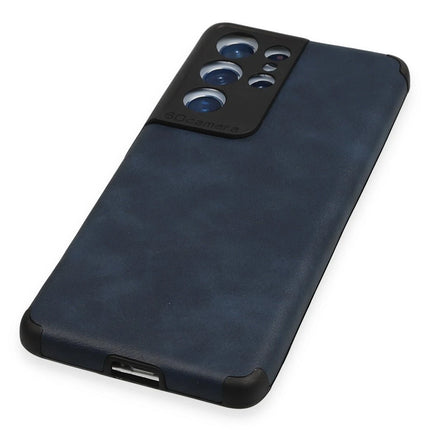 Samsung Galaxy S21 Ultra Loop Deri Silikon Kılıf - Lacivert 4