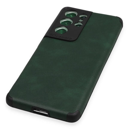 Samsung Galaxy S21 Ultra Loop Deri Silikon Kılıf - Yeşil 4