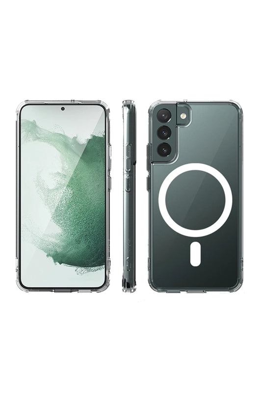 Samsung Galaxy S22 Plus Magneticsafe Şeffaf Silikon Kılıf