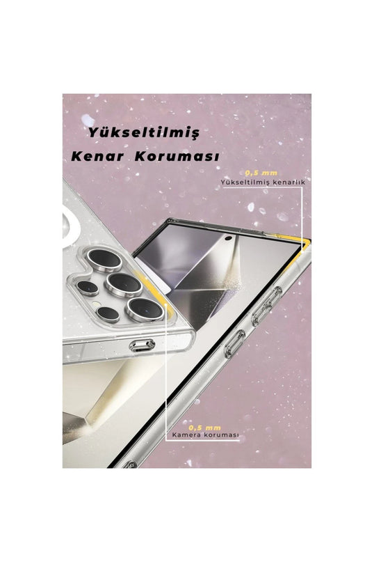 Samsung Galaxy S23 FE Star Magsafe Kapak Kılıf - Şeffaf 3