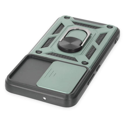 Samsung Galaxy S23 FE Pars Lens Yüzüklü Silikon Kılıf - Yeşil 4